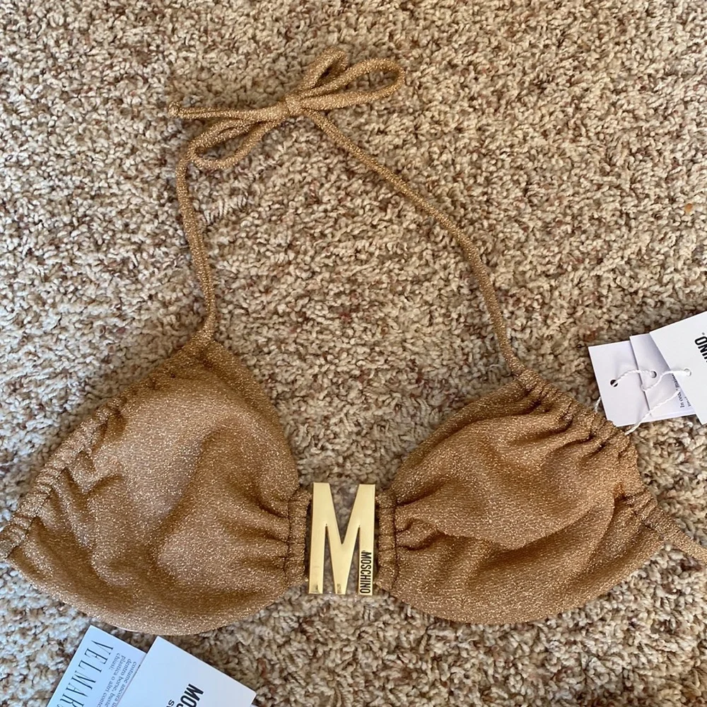 Moschino Metallic Gold Bikini - Picture 2 of 11